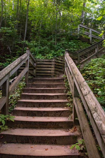 istock Pictured Rocks NL - Looking up Stairway from Sable Falls 2038952468