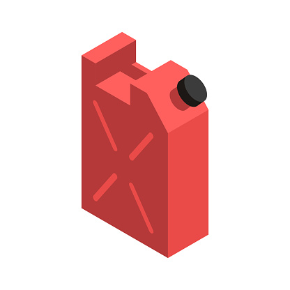 Vector gasoline canister icon isometric of gasoline canister vector icon