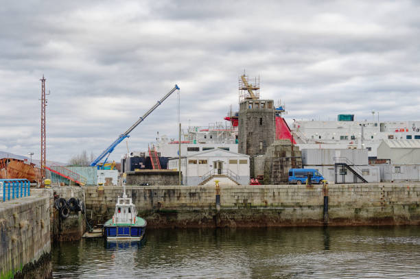 istock Ship Building and Crane in Greenock at waterside dock 2038963766