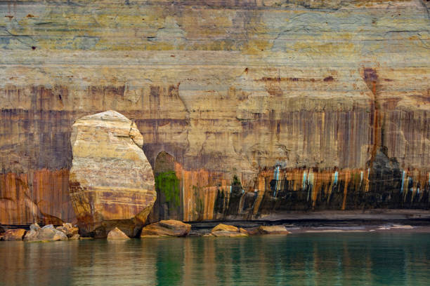istock Pictured Rocks NL - Banded Colors & One Large Rock 2038969712