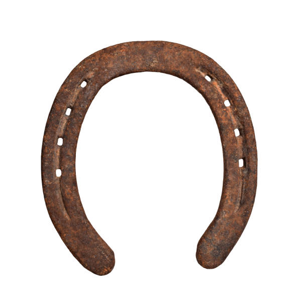 istock Old rusted horseshoe isolated cutout 2039053358