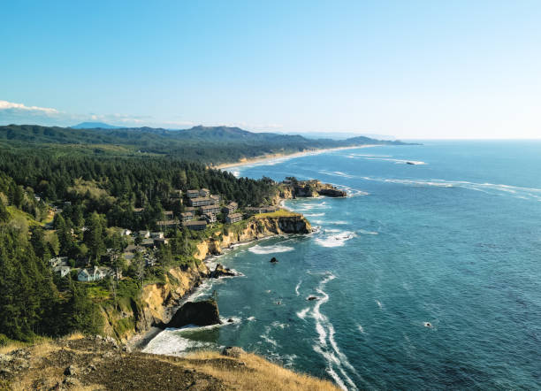 Oregon coast in late summer afternoon
