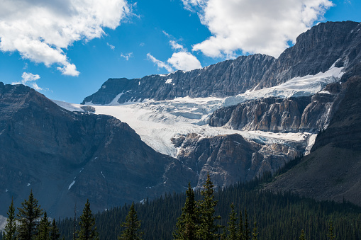 Crowfoot Glacier and lake, Icefields Parkway, Canada