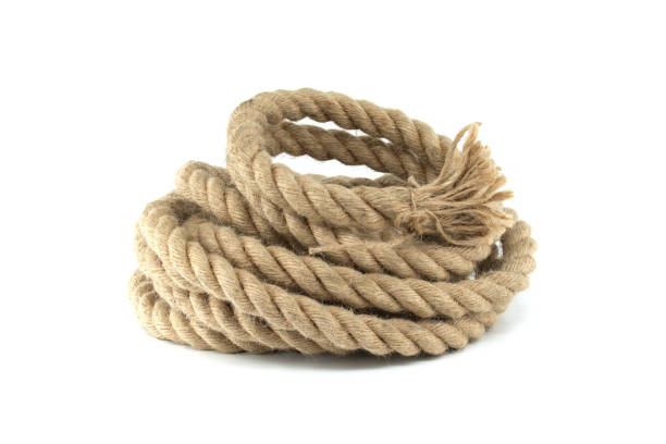 istock Hemp or jute rope isolated on white background 2039311121