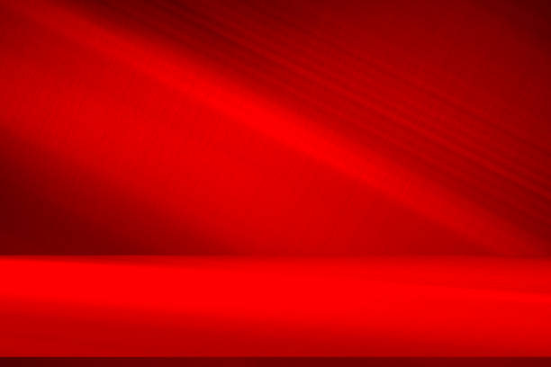 istock Wall interior background, studio and backdrops show products. with shadow from window color red light. background for text insertion and presentation of product 2039363528