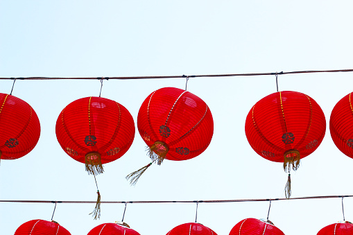 Chinese lanterns in China town.
