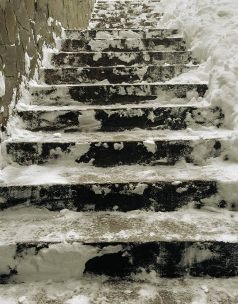 istock Steps on the stairs in the snow in winter 2039444358