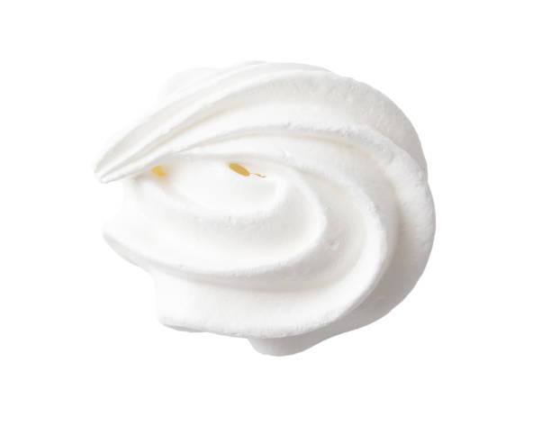 istock Closeup of white creamy marshmallow isolated on white background 2039449709