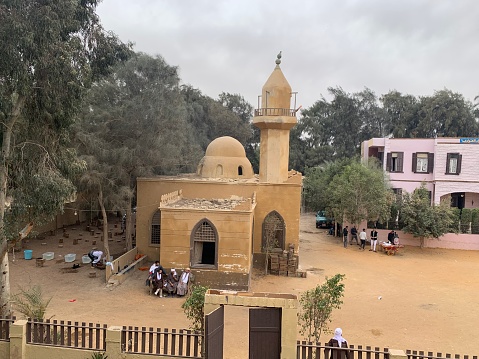 Mosque in Egyptian countryside in dahshour