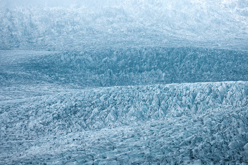 Blue glacier texture of Vatnajokull (Fjallsjokull) in Iceland.