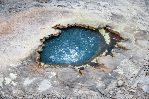 Colorful Morning Glory Pool in YellowStone National Park
