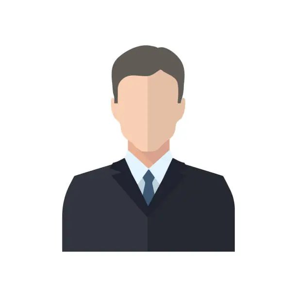 Vector illustration of Vector business man flat illustration isolated