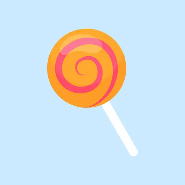 Vector illustration of Vector lollipop vector isolated icon. emoji illustration. lollipop vector emoticon