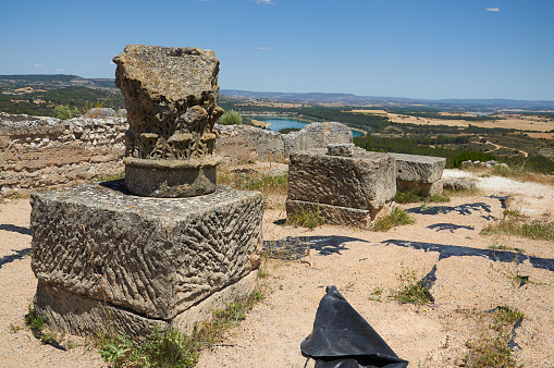 04-07-2013 Cañaveruelas, Spain - The haunting beauty of the ruins of the ancient Roman city of Ercávica
