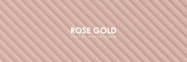 Vector illustration of Abstract vector geometric background in a minimalist style in shades of delicate rose gold.