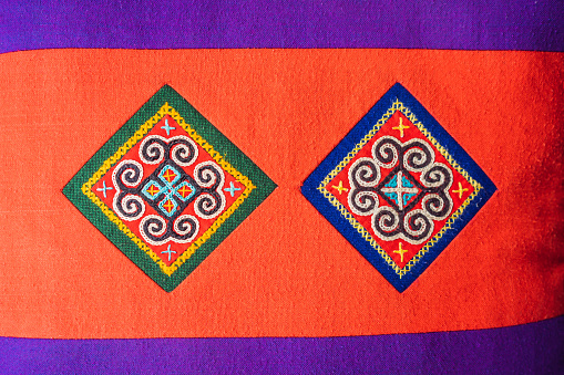 Hmong patterns hill tribe, Identity of the Hmong tribe in Sapa village, Vietnam.