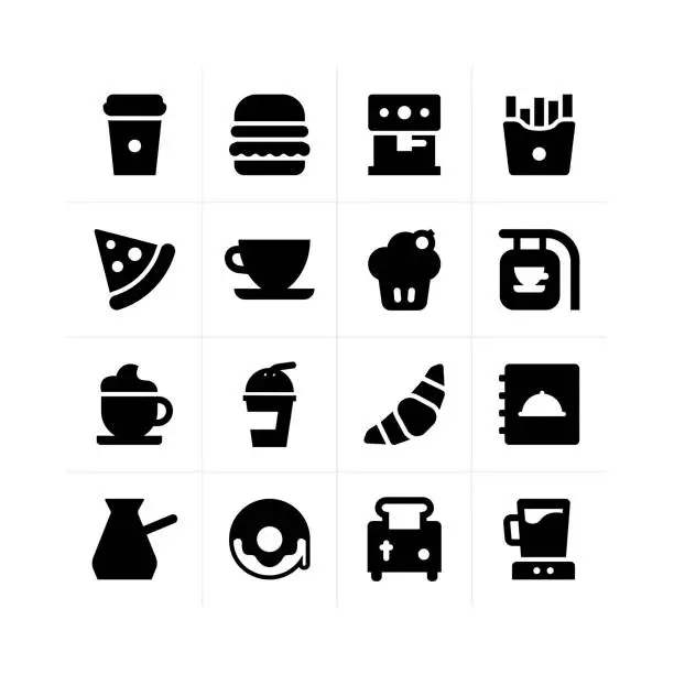 Vector illustration of Cafe icons