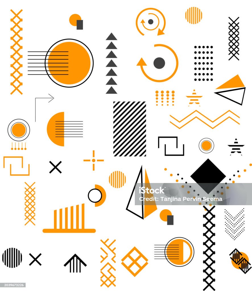 Geomeric Abstract Vector Tutorial Abstract Geomeric Shapes Element Stock Illustration - Download Image ...