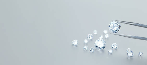 Precious stones for jewellery on light background