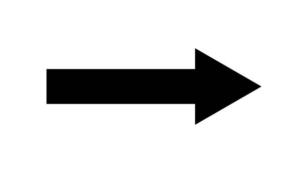 Flat black arrow icon