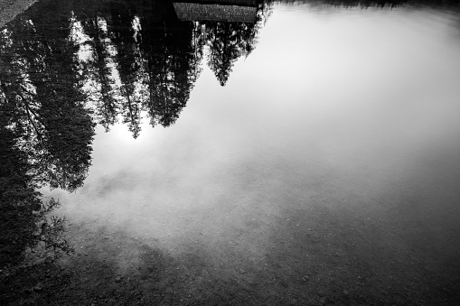 Abstract reflection in the water.