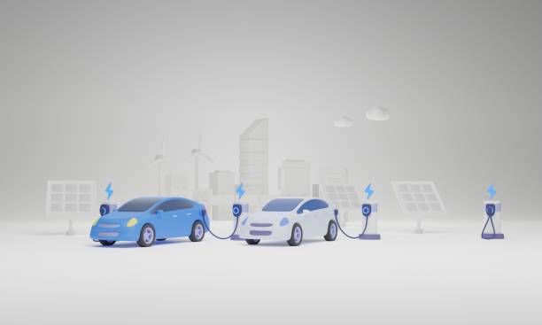 istock Electric vehicle charging station, 3D illustration concept. 2039777408