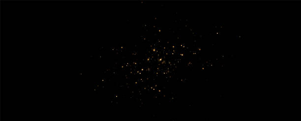 istock Golden sequins glow with many lights. Glittering dust. Luxurious background of golden particles. 2039808657
