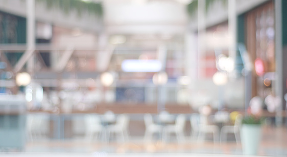 Blurred background : blur cafe with bokeh light background, banner, food and drink concept