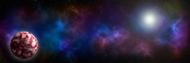 istock Unknown planet from outer space. Space nebula. Cosmic cluster of stars. Outer space background. 3D Illustration 2039849461