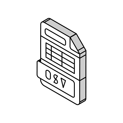 csv file format document isometric icon vector. csv file format document sign. isolated symbol illustration