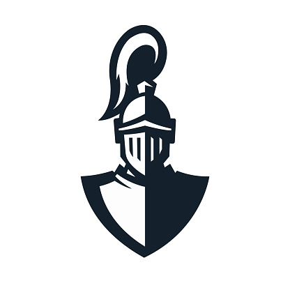 Knight symbol. Shield. Warrior icon symbol.