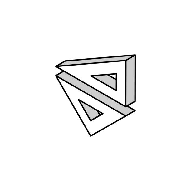 drafting triangle architectural drafter isometric icon vector illustration - drafting computer architect office worker stock illustrations