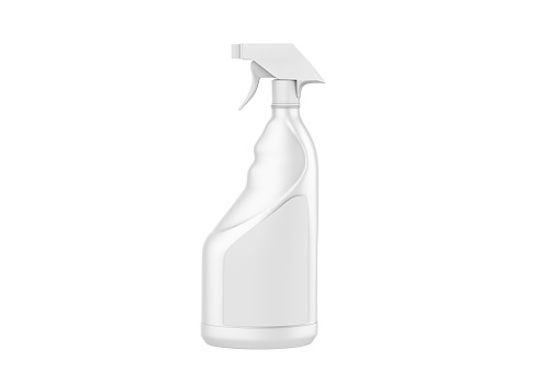 Spray Bottle Mockup Isolated On White Background. 3d illustration