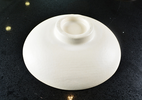 Porcelain Plate Over White Background