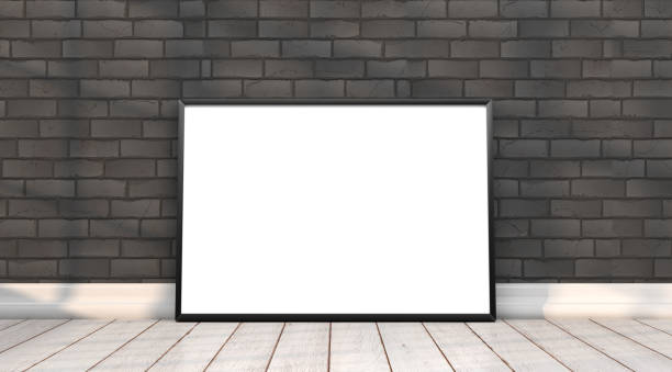 istock abstract mock up room with picture frame as template - 3D Illustration 2039971562