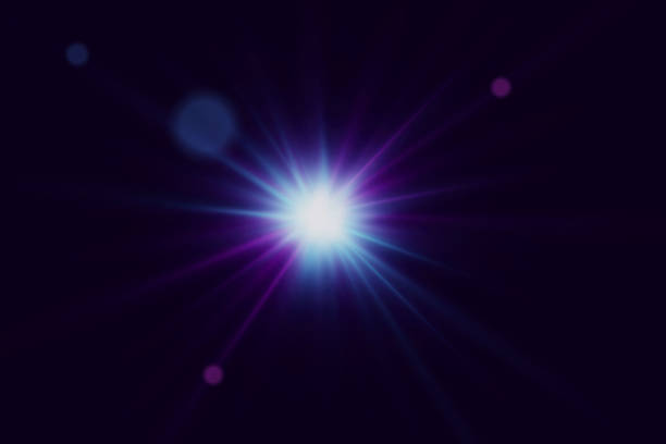 istock Bright effect of glare and light. Explosion of a star with rays of light. 2039981155