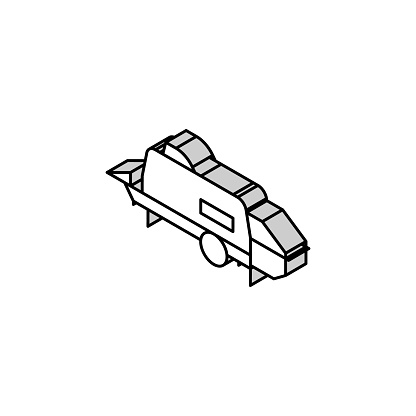 concrete pumper civil engineer isometric icon vector. concrete pumper civil engineer sign. isolated symbol illustration