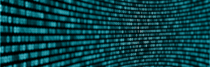 Binary Code Background Horizontal Banner Format Stock Photo - Download ...