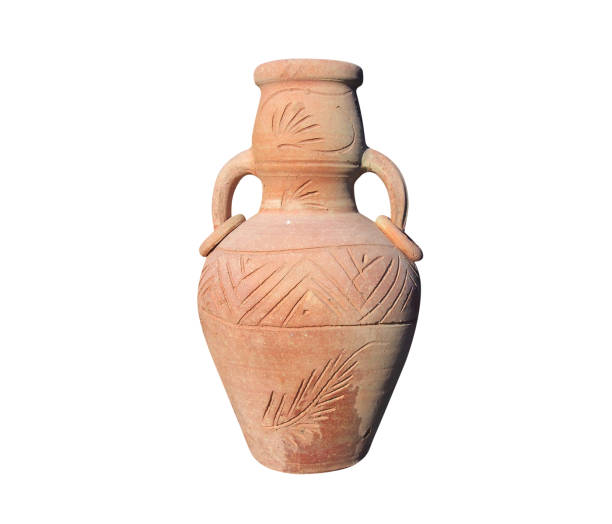 istock Handmade clay amphora. Isolated with clipping path. 2040049012