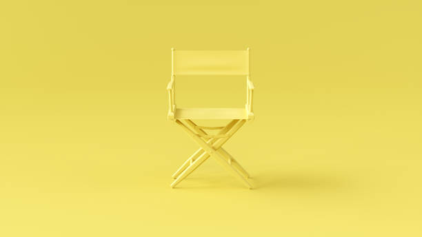 istock Director Chair on yellow background. Summertime. 2040056592