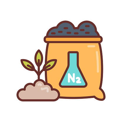 Nitrate Fertilizers icon in vector. Logotype