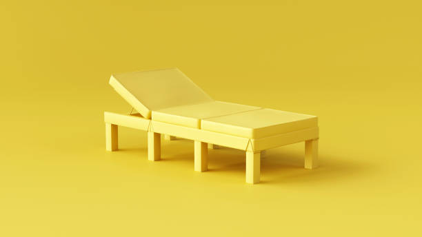 istock Resort Chair on yellow background. Summertime. 2040057547
