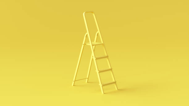 istock Ladder on yellow background. Summertime. 2040057548