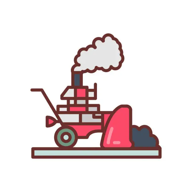 Vector illustration of Snow Blowers icon in vector. Logotype