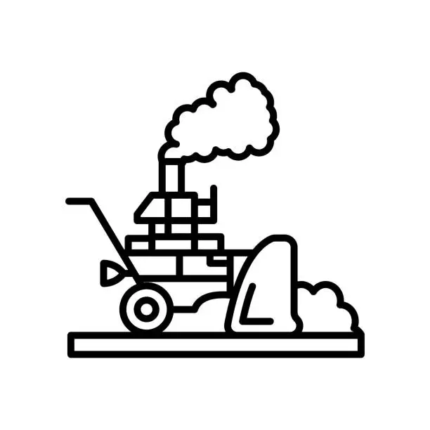 Vector illustration of Snow Blowers icon in vector. Logotype