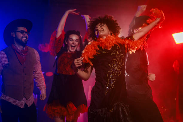istock Having fun and dancing in costumes during a Halloween party 2040080871