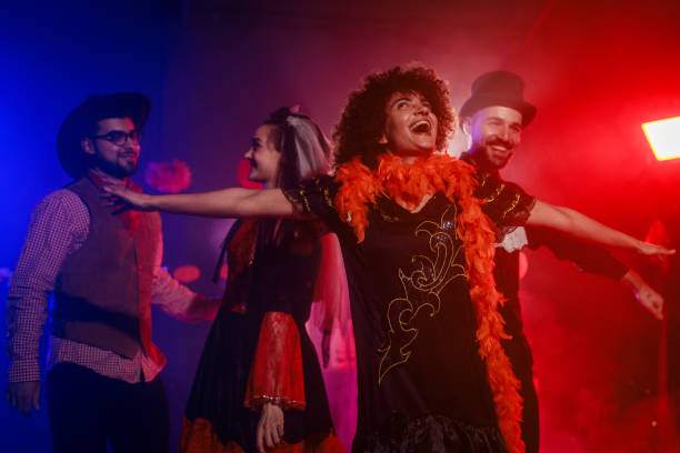 istock Having fun and dancing in costumes during a Halloween party 2040080886