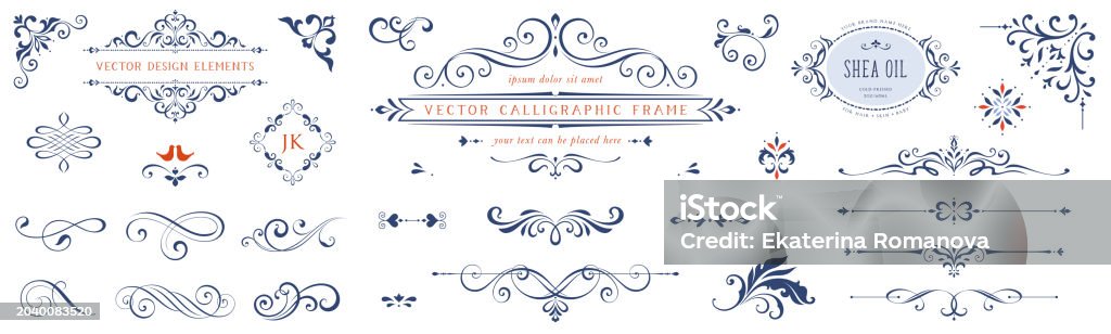 Vintage Ornate Elements_07 - arte vectorial de Ornamentado libre de derechos Vintage Ornate Elements_07 - arte vectorial de Ornamentado libre de derechos
