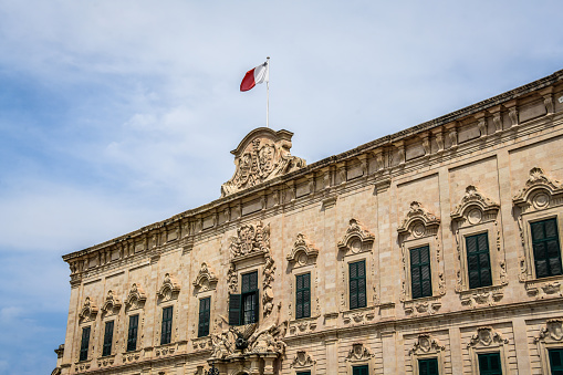 Top Windows Of Auberge De Castille in Valletta, Malta