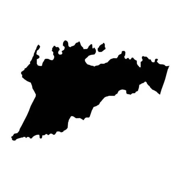 Vector illustration of Sua County map, administrative division of American Samoa. Vector illustration.